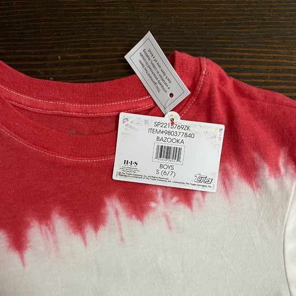 NWT Boy's Bazooka Bubble Gum Short Sleeve Tie-Dye Tee SIZE SMALL (6/7) - Picture 5 of 5